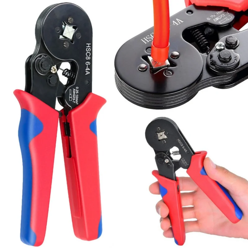 Πρέσα ακροδεκτών καλωδίων 0.25-10mm² με εργονομική αντιολισθητική λαβή και αυτόματη επιστροφή
