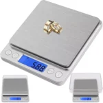 Ψηφιακή ζυγαριά κουζίνας 0.01g/0.5kg  ασημί  με LCD  μπολ & λειτουργία tare  για τρόφιμα  κοσμήματα & μικροαντικείμενα