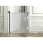 Πτυσσόμενη προστατευτική πόρτα γκρι  160cm  από ABS & αλουμίνιο  για σκάλες  πόρτες & μωρά  με εύκολη τοποθέτηση