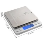 Ruhhy ψηφιακή ζυγαριά κουζίνας 2kg  ακρίβεια 0 1g  LCD  inox  με 2 μπολ  ιδανική για κουζίνα  κόσμημα & εργαστήριο