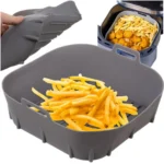 Γκρι σιλικόνη φριτέζας αέρος RUHHY 20x20cm  επαναχρησιμοποιούμενη  αντικολλητική  ανθεκτική σε υψηλές θερμοκρασίες