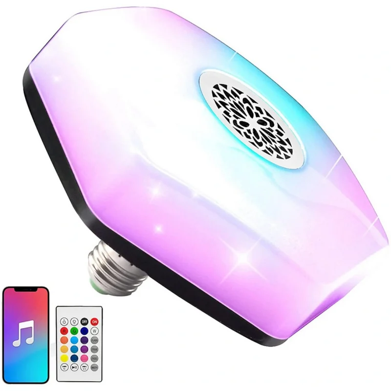 Smart Λάμπα LED E27 RGBW με ενσωματωμένο ηχείο και ασύρματο τηλεχειριστήριο