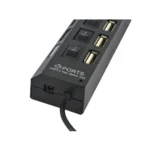 USB hub 7 θυρών 2.0 μαύρο με διακόπτες ON/OFF και καλώδιο σύνδεσης