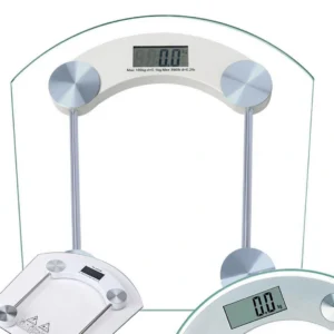 Ηλεκτρονική γυάλινη ζυγαριά μπάνιου 180kg με LCD οθόνη και αυτόματη απενεργοποίηση