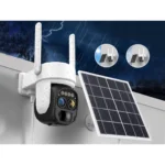 Ηλιακή κάμερα WiFi IP εξωτερικού χώρου περιστρεφόμενη με zoom και ανίχνευση κίνησης