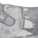 Kruzzel Αδιάβροχη Ποδιά Σαλιάρα με Μακριά Μανίκια και Τσέπη σε αποχρώσεις του γκρι και καφέ