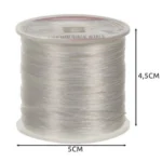 Ελαστική πετονιά Kruzzel 1mm x 40m σε λευκό χρώμα τυλιγμένη σε καρούλα.
