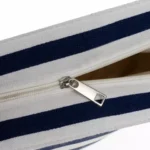 Υφασμάτινη τσάντα θαλάσσης Malatec με ναυτικές ρίγες και πορτοφόλι