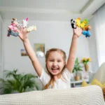 Σετ 10 πολύχρωμες μαριονέτες δαχτύλων σε σχέδια ζωάκια για παιδικό κουκλοθέατρο