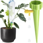 Πράσινο αυτόματο ποτιστήρι φυτών POT WATERING MACHINE σε γλάστρα