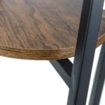 Ruhhy Μεταλλική Βάση για Φυτά Δαπέδου Loft 41cm Μαύρη με Ξύλινη Επιφάνεια
