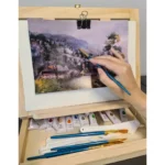 Σετ Ζωγραφικής MAALEO σε ξύλινο βαλιτσάκι με καβαλέτο και 45 αξεσουάρ