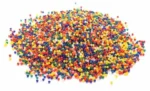 Πολύχρωμες Flower Gel Balls υδρογέλης σε γυάλινο βάζο με φυτό