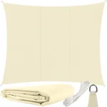 Εκρού ορθογώνιο πανί σκίασης Gardlov 3x4m SUN SAIL RECTANGULAR με κρίκους σε εξωτερικό χώρο