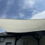 Εκρού ορθογώνιο πανί σκίασης Gardlov 3x4m SUN SAIL RECTANGULAR με κρίκους σε εξωτερικό χώρο