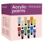 Σετ Ακρυλικά Χρώματα Maaleo 12x100ml σε ασημί συσκευασία