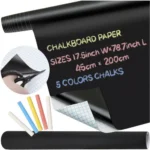 Malatec αυτοκόλλητο μαυροπίνακας τοίχου 45x200εκ. XXL με κιμωλίες