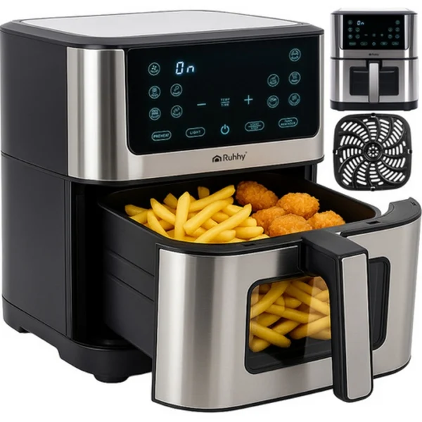 Φριτέζα αέρος Ruhhy Air Fryer XXL 8L σε μαύρο χρώμα