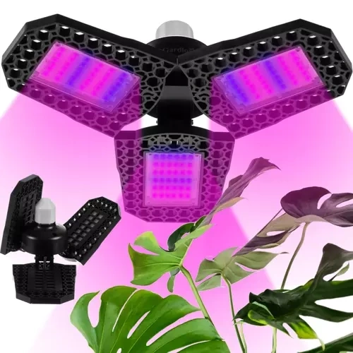 Κρεμαστό Grow Light LED 8W με 108 διόδους σε μαύρο χρώμα