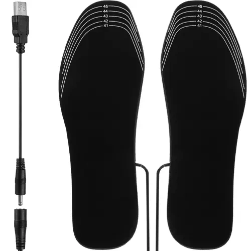 Θερμαινόμενοι Πάτοι Παπουτσιών USB σε Μαύρο Χρώμα με δυνατότητα κοπής μεγέθους