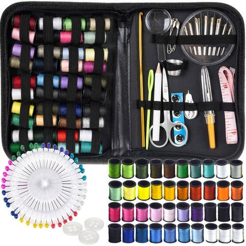 Σετ Ραπτικής 129 τεμαχίων SEWING KIT σε μαύρη θήκη για επιδιορθώσεις ρούχων