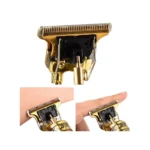 Επαναφορτιζόμενη κουρευτική μηχανή Gold Beard BARBER σε χρυσό χρώμα με χτενάκια και αξεσουάρ.