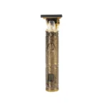 Επαναφορτιζόμενη κουρευτική μηχανή Gold Beard BARBER σε χρυσό χρώμα με χτενάκια και αξεσουάρ.