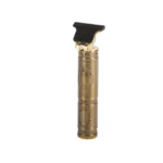 Επαναφορτιζόμενη κουρευτική μηχανή Gold Beard BARBER σε χρυσό χρώμα με χτενάκια και αξεσουάρ.