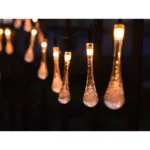 Ηλιακή γιρλάντα κήπου με 100 LED σε σχήμα παγοκρυστάλλων και αισθητήρα νύχτας